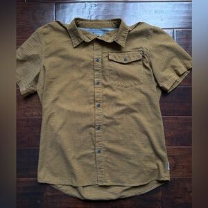 Mountain Hardwear Men's Short Sleeve Striped Button Down Shirt - Large